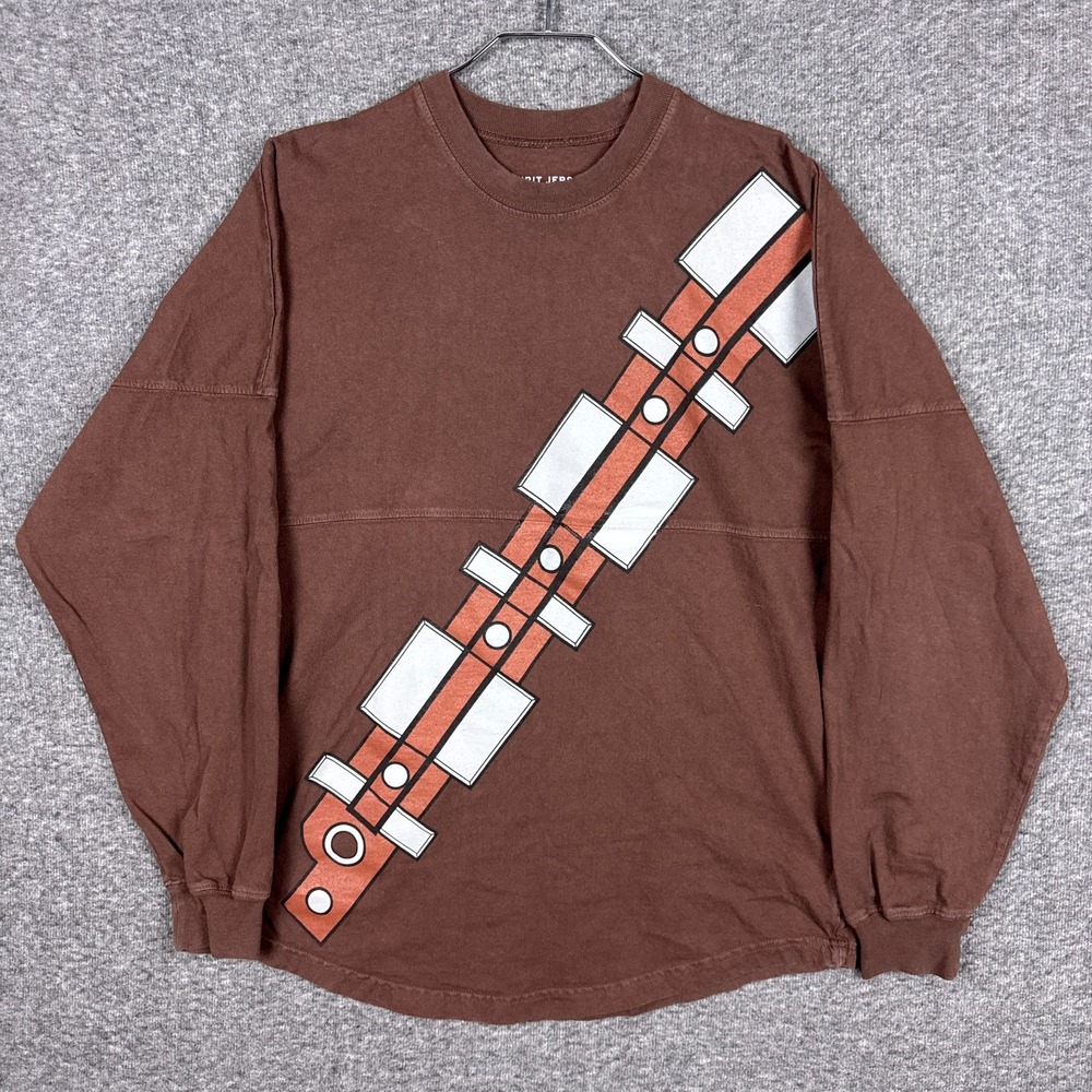 Disney Star Wars Spirit Jersey Shirt Small Brown Chewbacca Spell Out Graphic